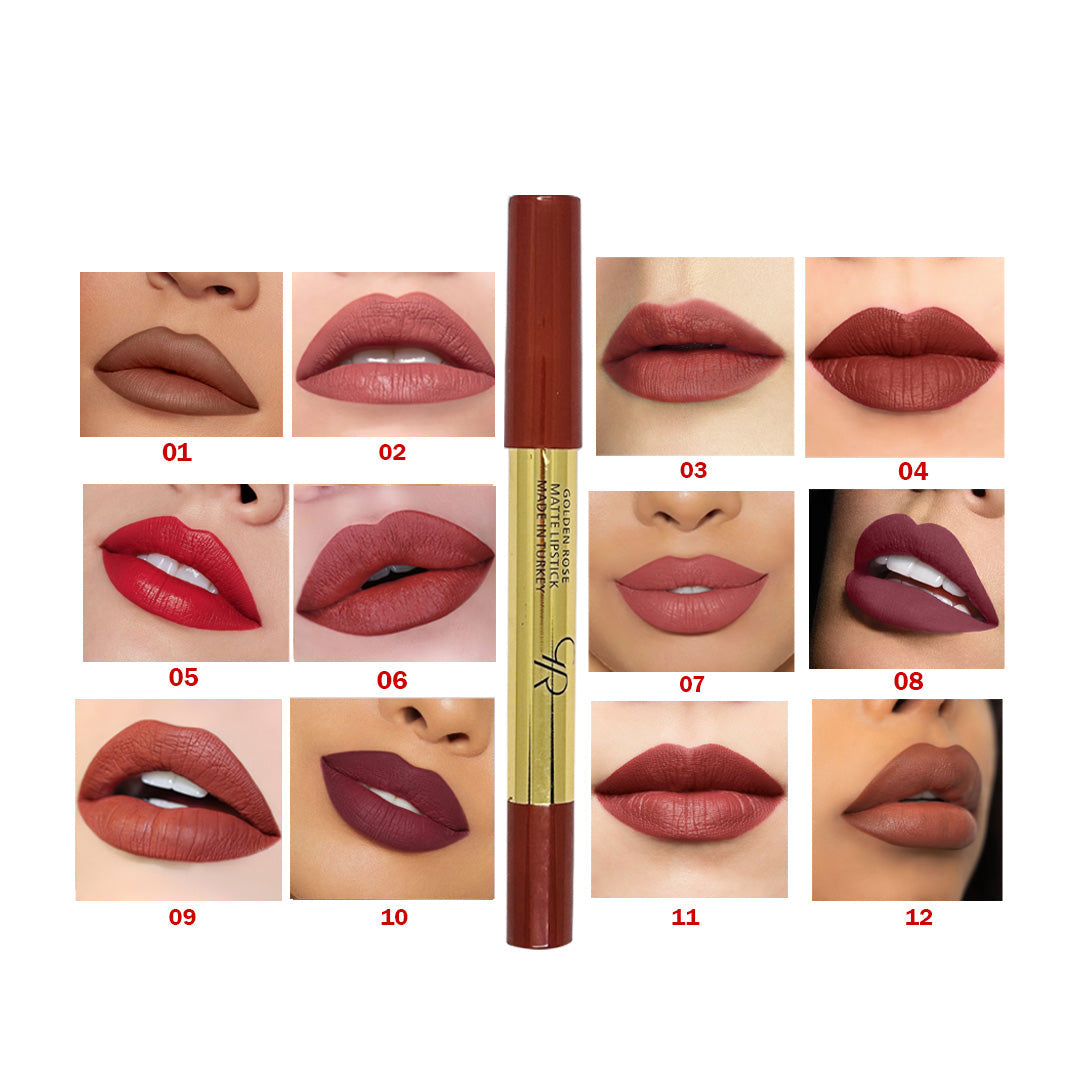Golden rose lipstick _ 12 different colours