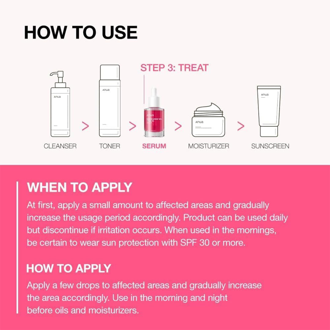 Anua Niacinamide 10% + TXA 4% Removing Serum Rose Cosmetics
