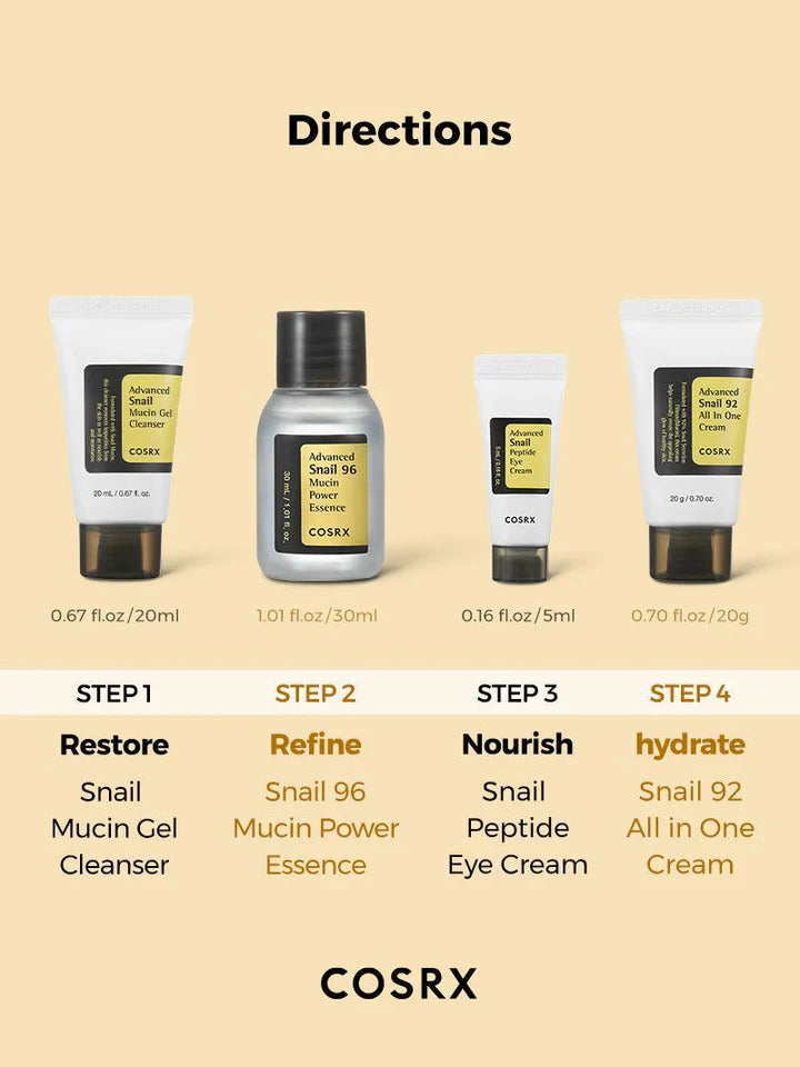 COSRX ALL ABOUT SNAIL KIT FOR DRY SKIN & DARK SPOT